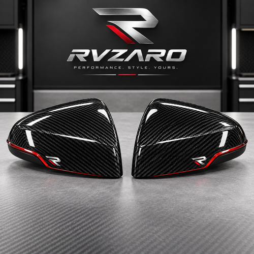 RVZARO Carbon Fiber Mirror Cap Covers